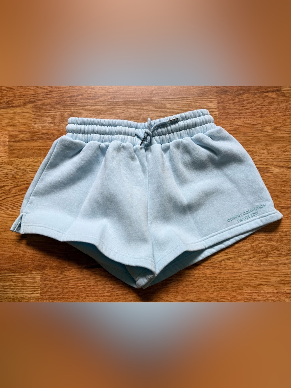 COMFRT Pastel Baby Blue Women's Athletic Drawstring Shorts